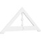 Ekena Millwork Pitch Artisan Architectural Grade PVC Gable Pediment, 60"W x 25"H x 1"P (10/12) GPP060X025X100ART - alternate 1